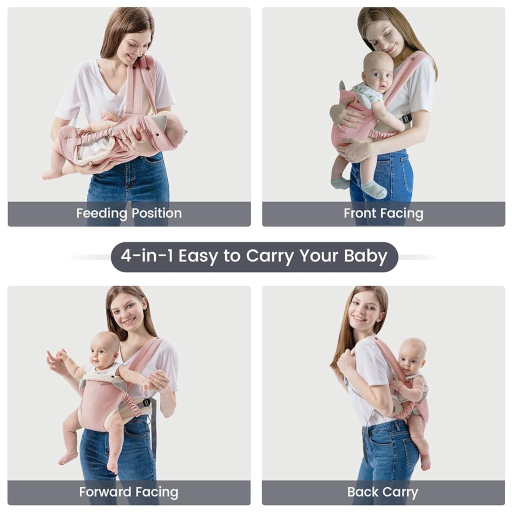 SNOWIE SOFT Baby Carrier Bag for 0 to 3 Year Baby Adjustable Kangaroo Bag for 0 to 2 Year Baby with Pocket, Baby Bags for Mothers Carry Soft & Breathable Baby Carrier for New Born, Baby Products Pink SNOWIE SOFT Baby Carrier Bag for 0 to 3 Year Baby Adjustable Kangaroo Bag for 0 to 2 Year Baby with Pocket, Baby Bags for Mothers Carry Soft & Breathable Baby Carrier for New Born, Baby Products Pink